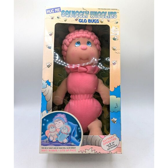 NOS 1985 Hug Me Squiggly Wigglies Glo Bugs Doll - Battery Operated Soft N Safe F - Picture 2 of 9